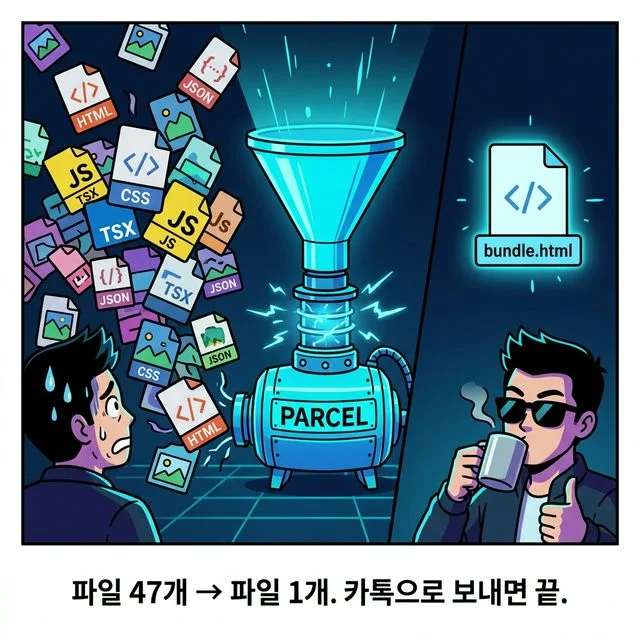 파일 47개 → 파일 1개. 카톡으로 보내면 끝.